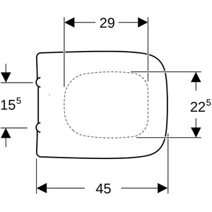 Siège de toilette carré Geberit RENOVA PLAN avec mécanisme de fermeture douce, blanc - Product Image 6