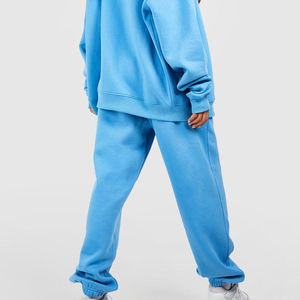 Survêtement bleu surdimensionné pour femmes, nouveau style, vente en gros, logo imprimé personnalisé, fermeture éclair, taille XL, pour vêtements de sport d'hiver - Product Image 3