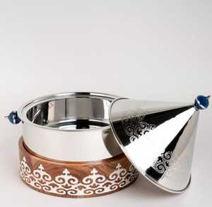 Casserole en bois de haute qualité Look du moyen-orient prix de gros Hotpots pour buffet de fête mariage hôtel casserole serveur de nourriture - Product Image 6