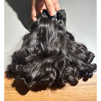 Qualité Grade Naturel Extension de Cheveux Humains Prix de Gros Kinky Curly Hair Bundle Acheter auprès de Fabricant Indien