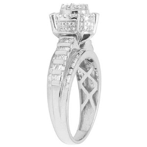 Grappe de fleurs Moissanite 1.80 CT VVS1-VVS2 clarté mariage fiançailles anniversaire bague pour femme en argent Sterling réglage de la broche - Product Image 4