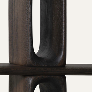 Étagère bibliothèque moderne en bois noir – Meuble de rangement mural minimaliste - Product Image 4