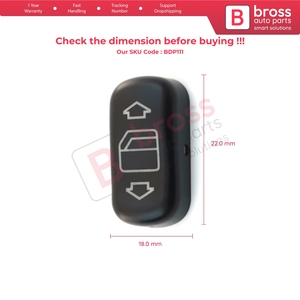 BDP111 1 Piece Rounded Edge <b>Window</b> Switch Button <b>Cover</b> for E Class W210 S210 C Class W202 S202 2108208210 - Product Image 6