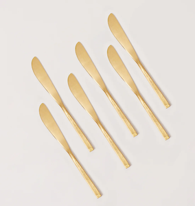 Cuchillo de mantequilla Cuchillos de mantequilla de acero inoxidable Pieza de diseño con cubiertos de uso hecho a mano Cuchillo de mantequilla de latón - Product Image 4