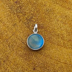 Conjunto de colgantes y dijes finos nepalíes tibetanos de Plata de Ley 925 hechos a mano, collar con colgante de bisel de piedras preciosas drusas con ventana azul cielo - Product Image 2