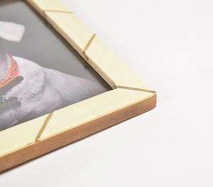 กรอบรูปที่ทันสมัย MDF พร้อมลายทองเหลืองสำหรับโรงงานผลิตภาพขนาด4x6นิ้ว - Product Image 2