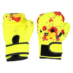 High Quality Leather Kick Boxing Gloves Adjustable <b>Wrist</b> <b>Strap</b> Custom Logo MMA Fighting Training Sparring Gloves - Product Image 4