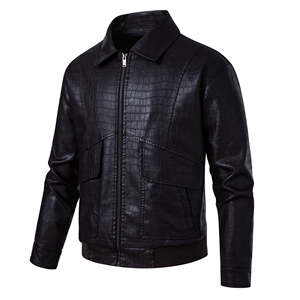 Crocodile skin <b>Men's</b> Leather <b>Jacket</b> 100% Genuine Cowhide <b>Men's</b> Leather <b>Jacket</b> Embossed Vintage Style Autumn <b>jacket</b> <b>for</b> <b>men</b> - Product Image 1