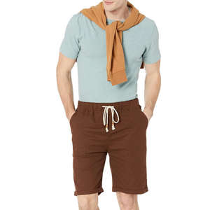 Pantalones cortos para correr personalizables para hombre, pantalones cortos informales antiarrugas con forro de doble capa y bolsillos, logotipo personalizado al por mayor - Product Image 2