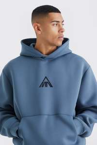 Sweat à capuche respirant à épaules tombantes oversize imprimé de logo personnalisé OEM 100% coton teint uni fabriqué au Pakistan pour l'automne - Product Image 3