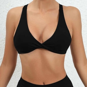 Soutien-gorge de sport pour femmes, vente chaude, entraînement, fitness, yoga, respirant et flatteur, col en V, beau design à bretelles croisées dans le dos - Product Image 6