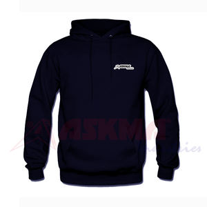 Sudadera con capucha de manga larga negra transpirable para hombre con logotipo personalizado al por mayor sudadera de algodón de temporada de invierno OEM estampado personalizado - Product Image 1