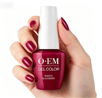 Vernis à ongles gel UV/LED F52 Bogota Blackberry 15ML/0.5FL OZ, à retirer par trempage, pour nail art, vente en gros