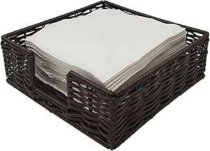 Porte-serviettes Vintage en rotin en plastique fait à la main de haute qualité Options personnalisables boîte à mouchoirs décoration de la maison faite - Product Image 6