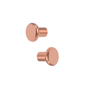 Rivet de contact à tête plate en alliage de laiton poli pour cuir avec rivet semi-tubulaire - Product Image 1