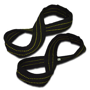 Venta al por mayor profesional de alta calidad figura 8 algodón levantamiento de pesas correas gimnasio Fitness antideslizante transpirable muñequera - Product Image 1