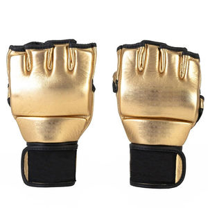 Gants de boxe professionnels en cuir PU à lacets, noirs, pour entraînement MMA, pour adultes, vente directe d'usine, OEM 2026 - Product Image 2