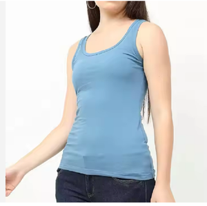 High Quality Women's Casual <b>Tank</b> <b>Tops</b> Wholesale Blank Solid Racer-Back Shirts Sleeveless <b>Knitted</b> Crop <b>Tops</b> for <b>Ladies</b> - Product Image 2