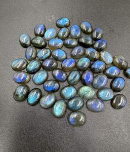 Bleu Flashy Naturel Labradorite Lisse Forme Ovale 15x20mm Cabochon Haute Qualité Pierre Précieuse En Vrac pour La Fabrication De Bijoux En Gros Lot - Product Image 3