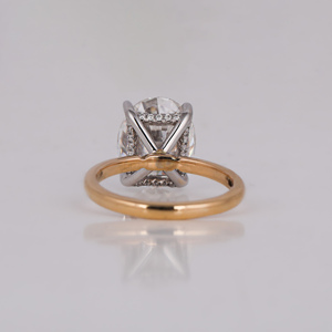 Luxueux platine ovale coupe laboratoire cultivé diamant pleine éternité bague de mariage classique luxe cadeau de mariage pour les femmes - Product Image 4