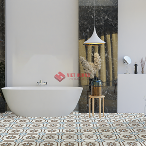 Carreaux en ciment 200x200mm, carreaux en grès artisanal, rehaussent les murs avec des motifs vibrants. - Product Image 4