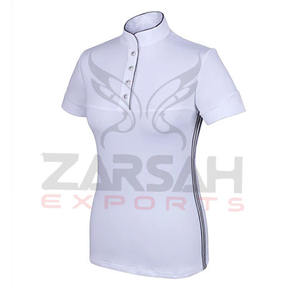 Ropa Ecuestre para Mujer, Diseño 2025, Camisas de Equitación con Logotipo Personalizado, Mangas Cortas y Estribos - Product Image 4