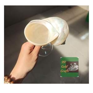 Copa de vino de concha natural hecha a mano, copa de concha única para restaurante, Hotel, Bar o ajuste de mesa de lujo - Product Image 5