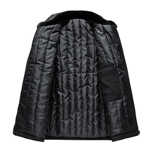 Produits en cuir Veste d'hiver Vestes en cuir véritable pour garçons Vestes en cuir pour hommes Vente en gros Vestes en cuir pour hommes de moto Style manteau habillé - Product Image 5