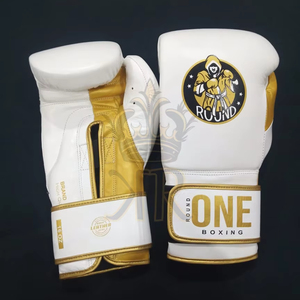 Gants de boxe imprimés sur mesure Fabricant de marque privée Gants de boxe d'entraînement en cuir PU microfibre - Product Image 1