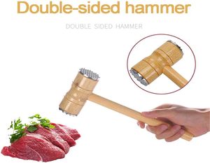 Double Sided Wooden <b>Meat</b> Tenderizer Mallet Light Kitchen Aluminum <b>Meat</b> Hammer <b>Tool</b> for Easy Use with Chicken Steak Pork & Veal - Product Image 4