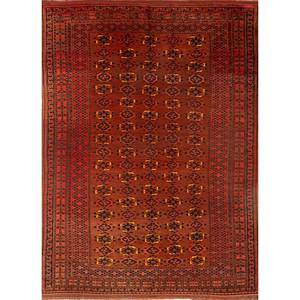 Kiaan Large Area Hand Knotted <b>Wool</b> Rugs <b>Red</b> Orange Geometric for Home 9x12 Rectangle Hallway Room Rug-Paem-75 Jaipur Rugs EU - Product Image 1