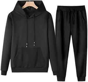 Chándal personalizado en blanco para hombre, 450gsm, 500 GSM, 100% algodón, holgado, forro polar, sudaderas con capucha de gran tamaño, conjunto de chándal para hombre - Product Image 6