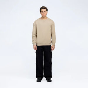 Sweat-shirt en coton de créateur pour hommes, vêtements de rue imprimés avec logo personnalisé, col rond, fourniture en gros pour l'automne, service OEM de haute qualité - Product Image 4