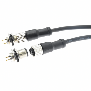 Conector de Panel de Acero Inoxidable M12, 4 Pines, IP65 Impermeable, Receptáculo de Alimentación de Cobre de 5A, Pin Macho de 120V para Soldadura de PCB - Product Image 2