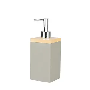 Classic Resin Four-piece Luxury Durable Eco-Friendly <b>Bathroom</b> <b>Accessory</b> <b>Set</b> Soap Dispenser Tumbler Tray Toothbrush Cup Easy - Product Image 3