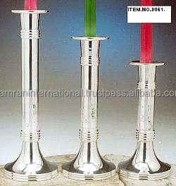 Bougeoir/Bougeoir en Métal de Fer de Luxe Vintage Plaqué Argent Ensemble de Bougeoirs Cônes Faits à la Main pour la Maison Décor de Noël Autre Bougie - Product Image 4