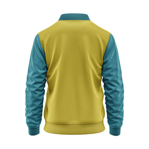 Bombardier en satin universitaire de baseball pour hommes conçu sur mesure High Street brodé col montant fermeture éclair lâche tarif payé vêtements d'hiver - Product Image 2