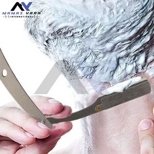 Rasoir droit de barbier en métal de qualité supérieure pour hommes, rasoirs pliables de haute qualité, rasoirs à lame coupante, fabricant de marques OEM - Product Image 3