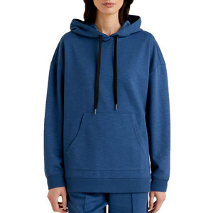 Hoodie with text design women custom oversized cotton fleece pullover street style - Product Image 1