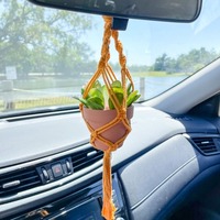 Panier suspendu en macramé fait main en coton, style bohème, pour plantes, cadeau écologique pour la maison et la voiture, décoration murale et de jardin
