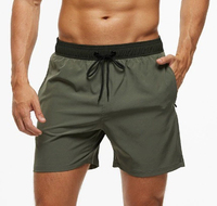 Shorts de sport décontractés d'été pour hommes en toile tricotée respirante, imperméable et coupe-vent avec cordon de serrage – Vente en gros