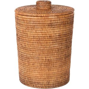 Cesta tejida Kouboo Rattan Brown L para residuos secos y orgánicos - Product Image 1