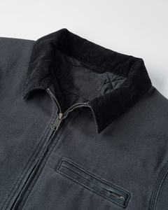 Chaqueta Bomber de Lona de Algodón de Alta Calidad con Cuello de Pana, Chaqueta de Trabajo Vintage para Hombre, Venta al por Mayor - Product Image 4