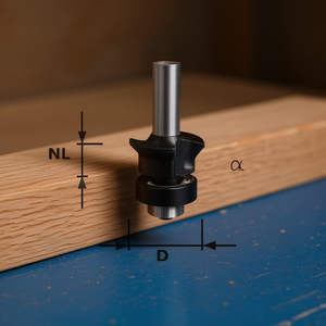 Festool Carbide Tipped Router Bits HW S8 D24/0 +45 <b>Edge</b> Trimming Chamfer <b>Cutter</b> - Product Image 3