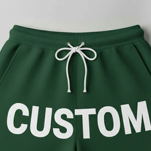 Pantalones Cortos Bermuda para Hombre con Logotipo Personalizado, Satinados, Transpirables, Cómodos, de Cintura Alta, con Cierre de Cordón y Detalle de Botones para Uso Diario - Product Image 3