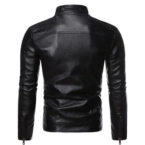 Diseño profesional más vendido para chaquetas Chaqueta de cuero Hombres Material de alta calidad Chaqueta de cuero de bajo precio para hombres - Product Image 4