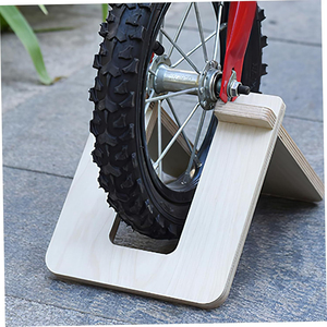 Support de vélo vertical en bois massif, support de vélo portable, support de rangement pour garage, support de stationnement au sol, compatible avec les vélos de route 24, 26, 28, 700C - Product Image 5