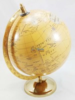 Support de globe terrestre en laiton poli, design Art Déco fait main, rotatif, durable, pour table, cadeau pour la décoration de la maison ou du bureau, Noël