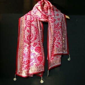 Bohemian Hand Embroidery Autumn Beach Wear Chiffon <b>Hijabs</b> Colorful Women Clothing - Product Image 4