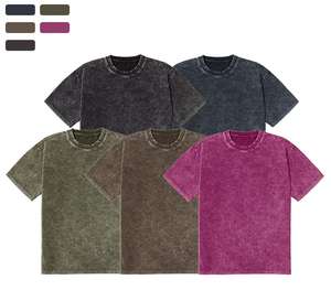 Unisex 250gsm algodón peinado genuino Boxy Fit manga corta y cuello redondo sólido en blanco marca camisas para hombres camiseta para hombres - Product Image 1